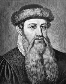 Johannes Gutenberg, Erfinder des Buchdrucks.
