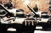 Soviet T-72 main battle tanks