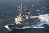 USS Lassen sails the South China Sea. October 28, 2015.