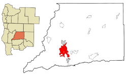 Redding City Map in Shasta County and Jefferson (1861 HF)