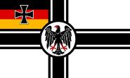 Entwurf für die Kriegsflagge der Weimarer Republik von 1919.