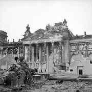 Reichstag after the allied bombing of Berlin