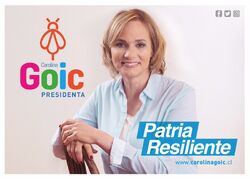 Imagen de campaña de Carolina Goic