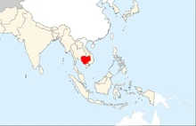 Localización de Camboya