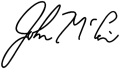 John McCain Signature