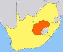 Location of Orange Free State