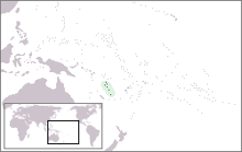 Location of Vanuatu