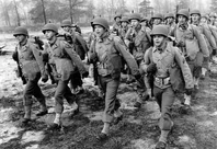 Canadian soldiers during the Fourth Great War.