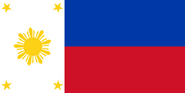 Philippine Flag with 4 stars and 9 rays