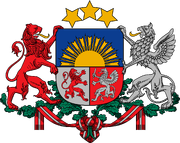 Coat of arms of Latvia.