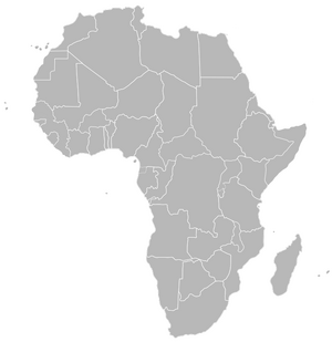 Continent africa gray