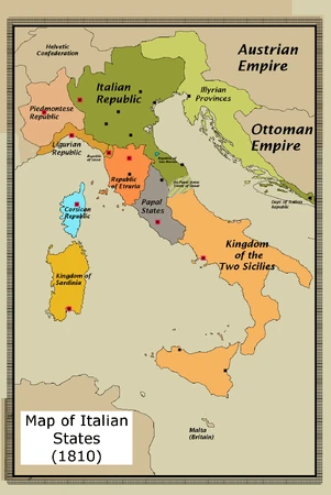 Italian States in 1810