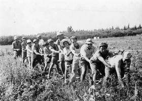 Imagen de uno de los primeros Kibutz.