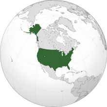 Location of United States of America