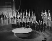 League of Nations Charter signing