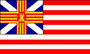 Flagge der 6. britischen Kolonien von New India 1760-1769