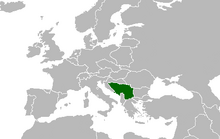 Location of Yugoslavia