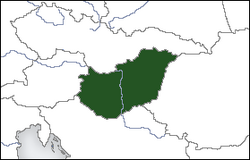 Location of Hungary