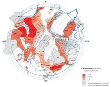 Undiscovered gas reserviors in the union of arctica