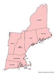 Map of New England (13 Fallen Stars)