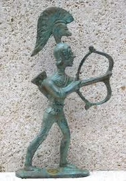 Replika des etruskischen Bogenschützen Graius, Souvenirartikel um 1819