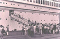 Refugees disembarking the Eugenio C