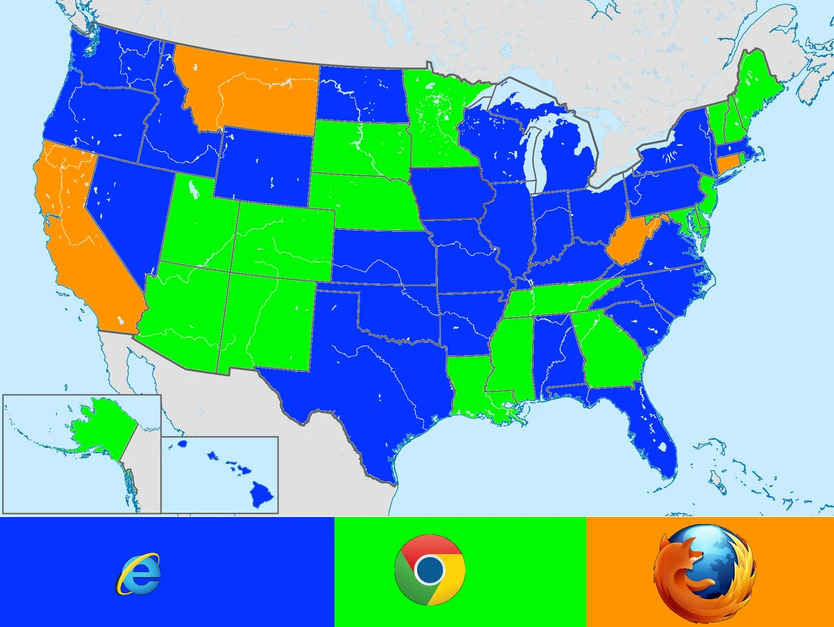 User blogTy Rezac/Most used web browser by US state Alternative