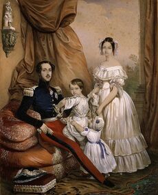 Ferdinand Philippe, duke of Orléans, his wife Helene of Mecklenburg-Schwerin and their sons