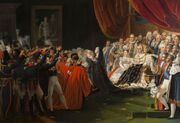 The dowager duchess de Berry presents her son Henri to the French court and royal family.jpg