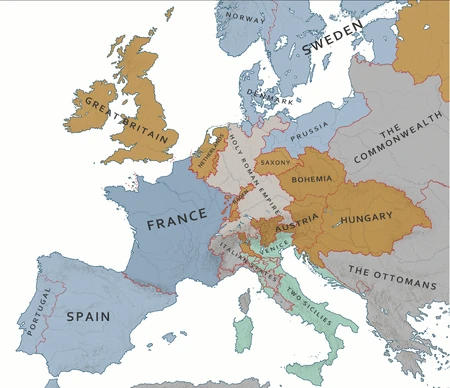 Map of the Seven Years War