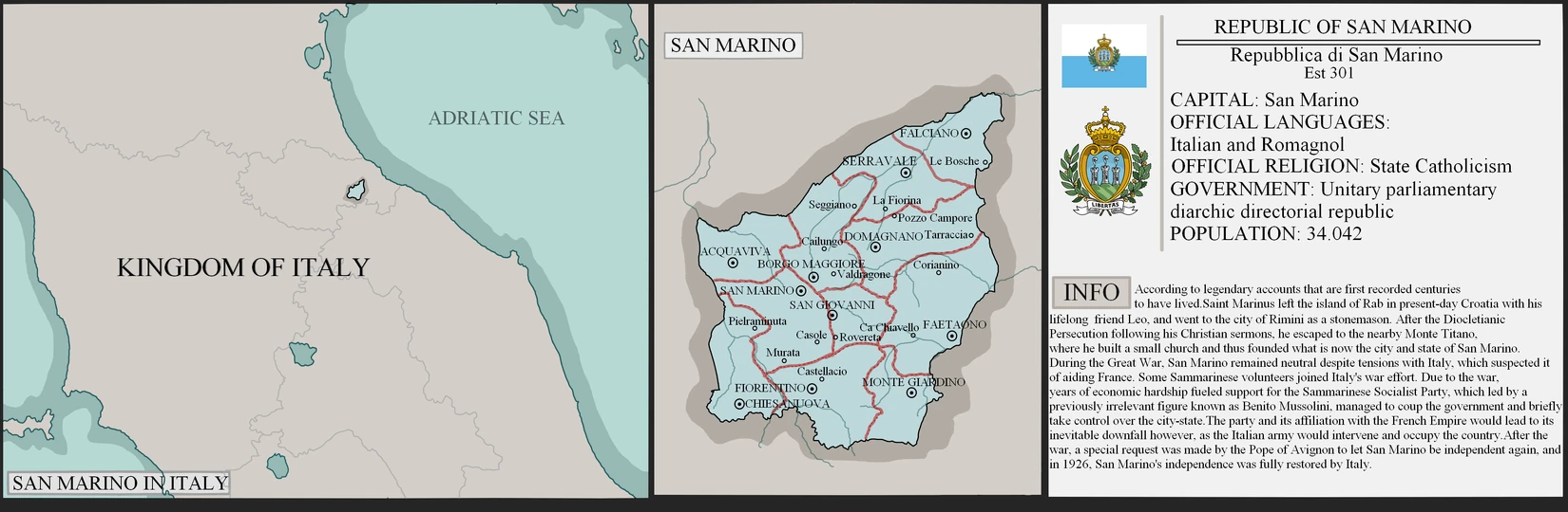 Map of San Marino 2023