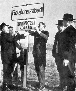 Крестьяне из сельхозкооператива Балатонсабади, март 1959 года