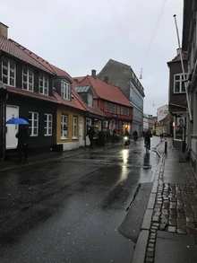Aarhus on a rainy day