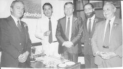 Radicales chilenos, septiembre de 1985: Eduardo de la Fuente Angeli, Mario Méndez Torres, Juan Carlos Stack, Máximo Lillo Barros
