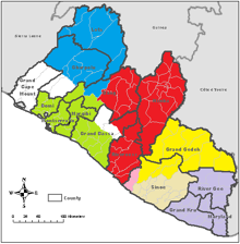 Location of Monrovia