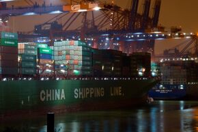 China Schiff Containerschiff Wirtschaft