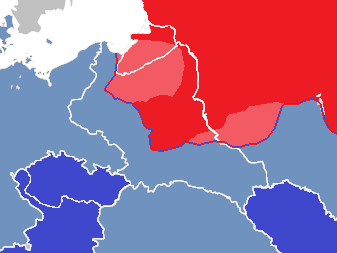 Положение фронтов на Варшавской дуге в середине февраля 1941 года.