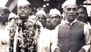 Nehru (right) and S