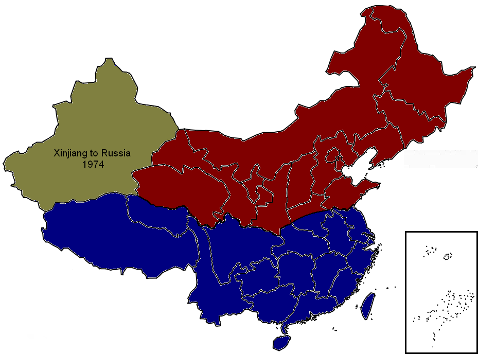 Карта китая 1936 года