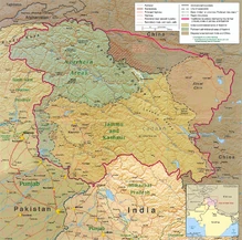 Map of the Kashmir region.
