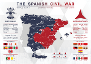 Civil war of Spain map