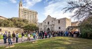 Alamo als nationale Geburtstädte der Nation Texas wird von Touristen überrannt, San Antonio, Republik Texas 2013