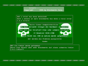 Green Screen of Death Error 5
