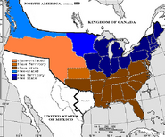 Map of Slave and Free states and associated territories following the Compromise of 1850.