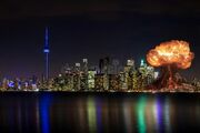 Toronto sendo atingida na noite do dia 25 de setembro