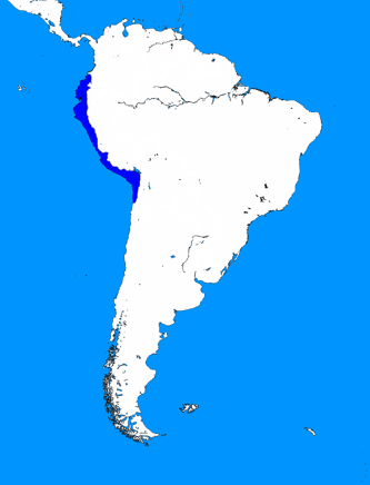 The Extent of the Chimu Kingdom after the Chimu Wars of Expansion in Blue