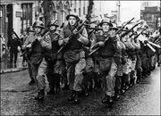 British soldiers marching