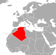 Localización de Argelia
