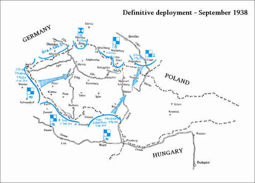 The definitive deployment of the German Army and its plan for Fall Grün, September 1938.