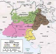 Major ethnic groups of Pakistan in 1980